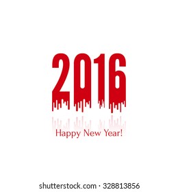 creative happy new year 2016 design. 
