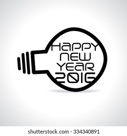 creative happy new year 2016 concept 