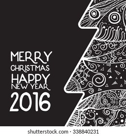 Creative happy new year 2016 design