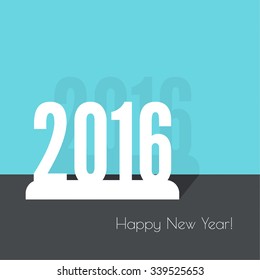 creative happy new year 2016 design. 