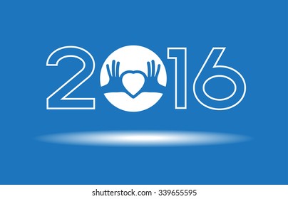 Creative happy new year 2016 design. New Year background.  The file is saved in the version 10 EPS.