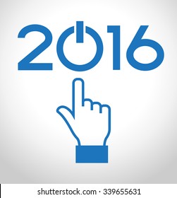 Creative happy new year 2016 design. New Year background.  The file is saved in the version 10 EPS.