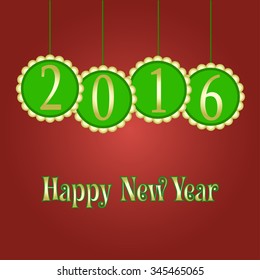 Creative happy new year 2016 design