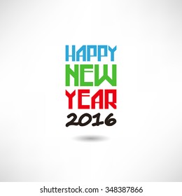 Creative happy new year 2016 design. Vector illustration.