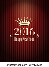 Creative happy new year 2016 design. Vector illustration