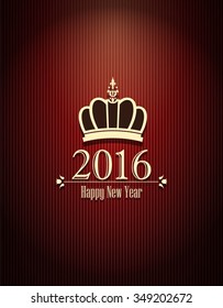 Creative happy new year 2016 design. Vector illustration.