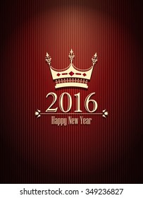 Creative happy new year 2016 design. Vector illustration.