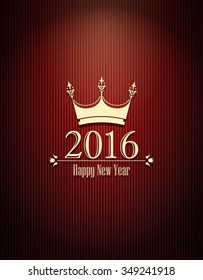Creative happy new year 2016 design. Vector illustration.