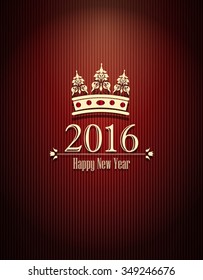 Creative happy new year 2016 design. Vector illustration.