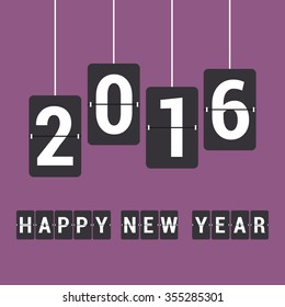 Creative happy new year 2016 design. Vector illustration.