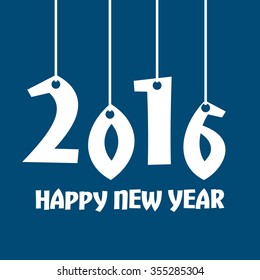 Creative happy new year 2016 design. Vector illustration.