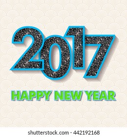 Creative happy new year 2017 design / 2017 New Year greeting card
