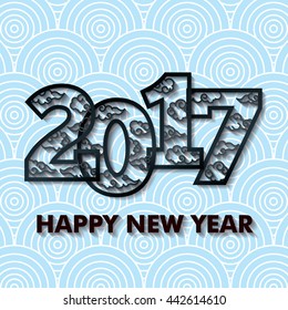 Creative happy new year 2017 design / 2017 New Year greeting card

