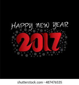 Creative happy New Year 2017 Greeting design 