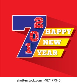 Creative happy New Year 2017 Greeting design 