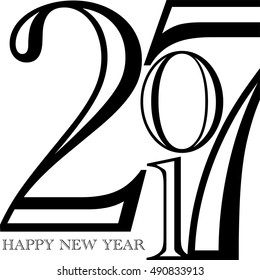 Creative happy new year 2017 design