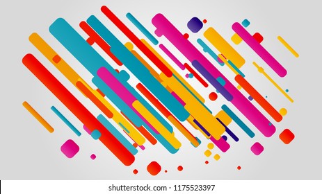 Creative happy new year 2018 design card on modern background. Vector illustration.