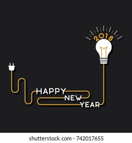 creative happy new year 2018 poster design by idea