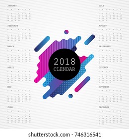 Creative happy new year 2018 design card on modern background. Vector illustration.