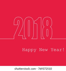 creative happy new year 2018 vector icon illustration