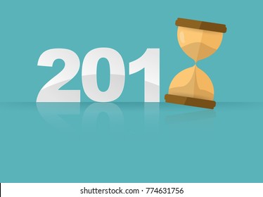 Creative happy new year 2018 design. Vector illustration.