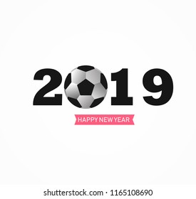 Creative happy new year 2019 banner on modern background for your seasonal flyers, greetings card vector illustration design