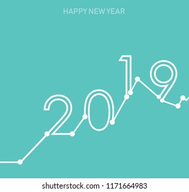 Creative happy new year 2019 banner on modern background for your seasonal flyers, greetings card vector illustration design