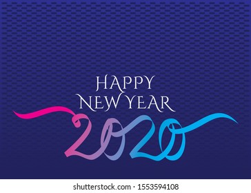 creative Happy New Year 2020 typography design