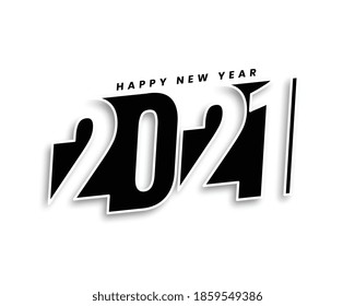 kreatives glückliches neues Jahr 2021, 3D-Hintergrund-Design