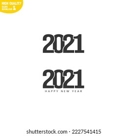 Creative Happy New Year 2021 Logo Design