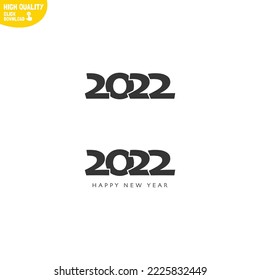 Diseño del logotipo de Creative Happy New Year 2022