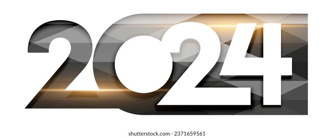 fondo de pantalla de vacaciones creativo feliz año nuevo 2024 en formato de papel