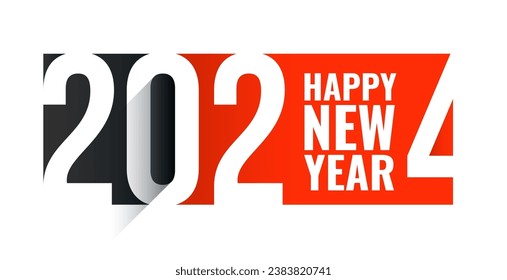 creative happy new year 2024 invitation background design vector