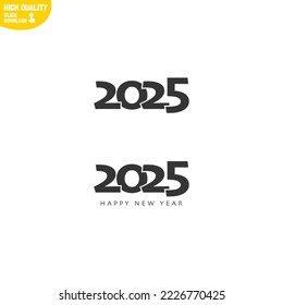 Creative Happy New Year 2025 Logo Design
