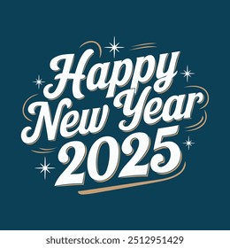 Criativo Feliz Ano Novo 2025 Tipografia Designs para Natal