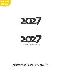 Creative Happy New Year 2027 Logo Design