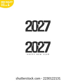Diseño del logotipo de Creative Happy New Year 2027