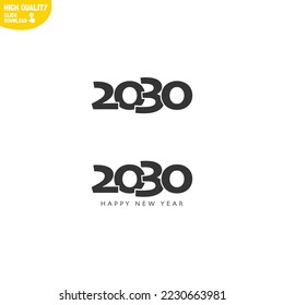 Creative Happy New Year 2030 Logo Design