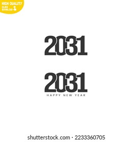Creative Happy New Year 2031 Logo-Design