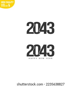 Diseño del logotipo de Creative Happy New Year 2043
