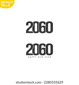 Creative Happy New Year 2060 Logo Design