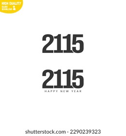 Creative Happy New Year 2115 Logo Design
