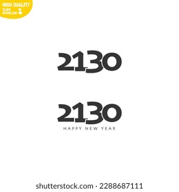 Creative Happy New Year 2130 Logo Design