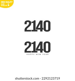 Creative Happy New Year 2140 Logo Design