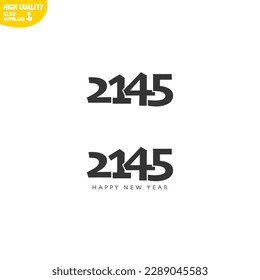 Creative Happy New Year 2145 Logo Design
