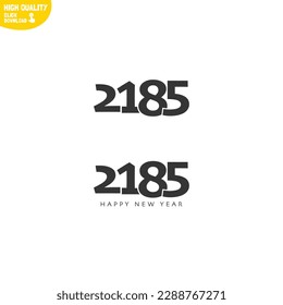 Creative Happy New Year 2185 Logo Design
