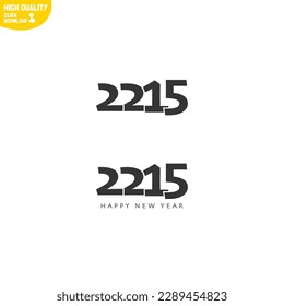 Creative Happy New Year 2215 Logo Design