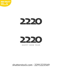 Creative Happy New Year 2220 Logo Design