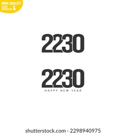 Creative Happy New Year 2230 Logo Design