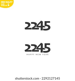 Creative Happy New Year 2245 Logo Design